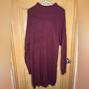 BB Dakota Burgundy viscose sweater dress